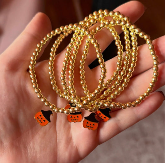 Spooky Chic Jack-o'-lantern Bracelet