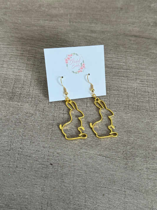 Gold Bunny Dangles