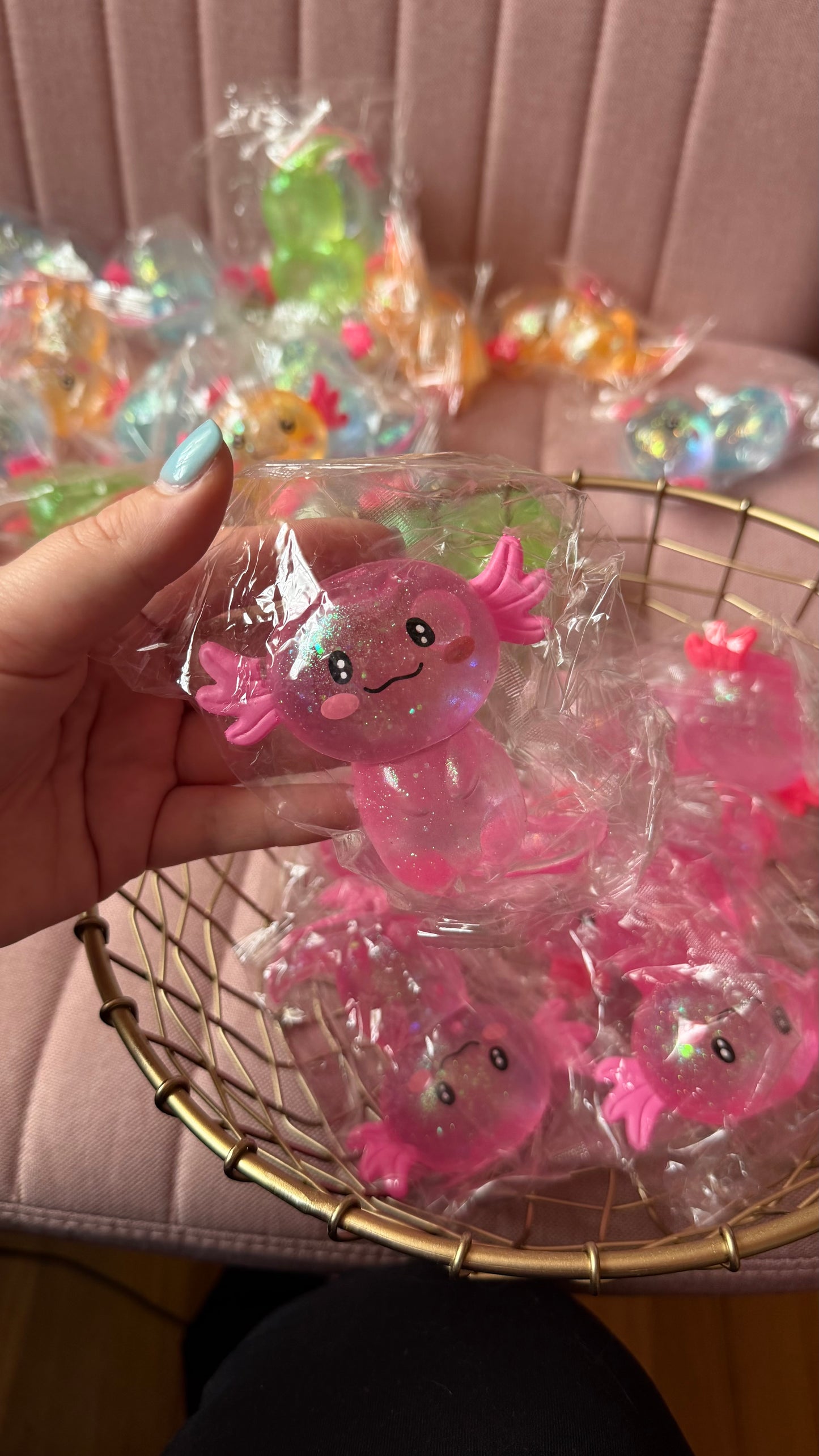 Sparkly Axolotl Squishies