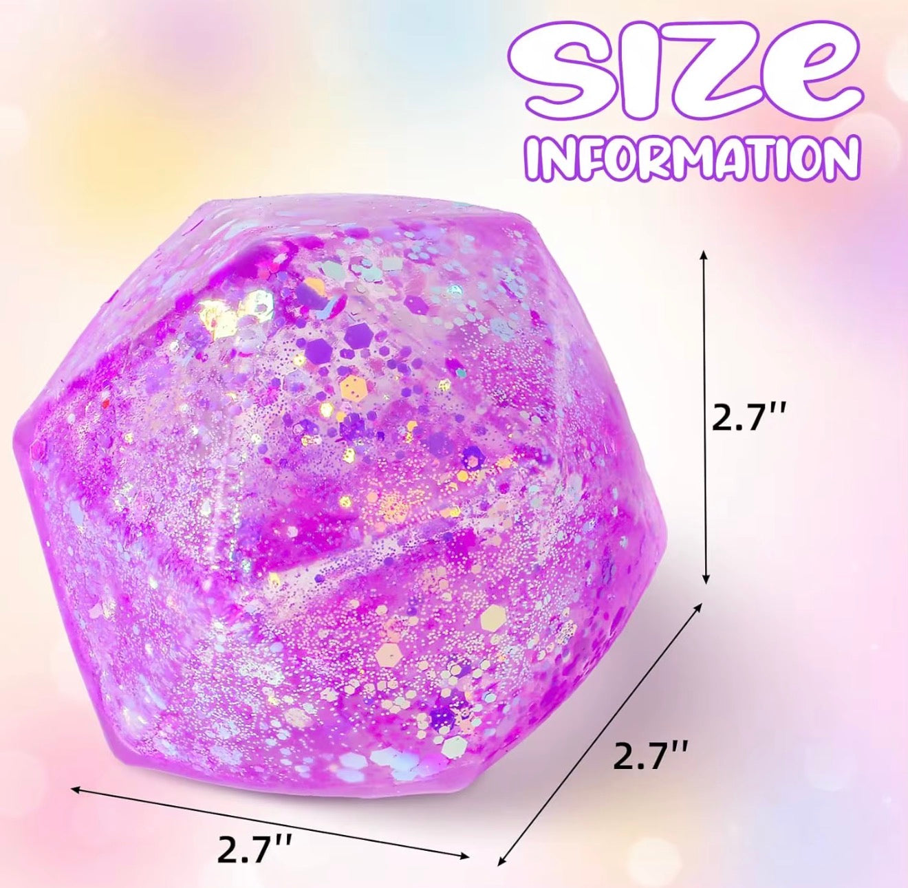 Geometric Glitter Squishy