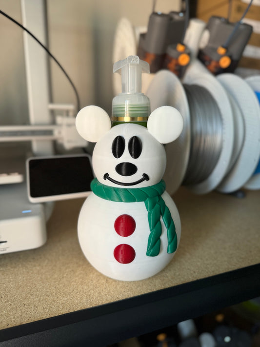 Snowman Mouse Bath & Bodyworks Foaming Soap Holder