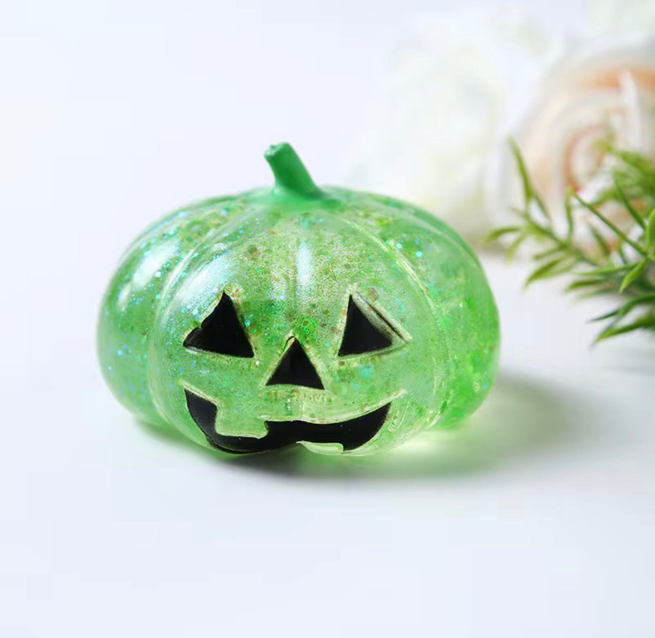 Glitter Pumpkin Squishy Toy