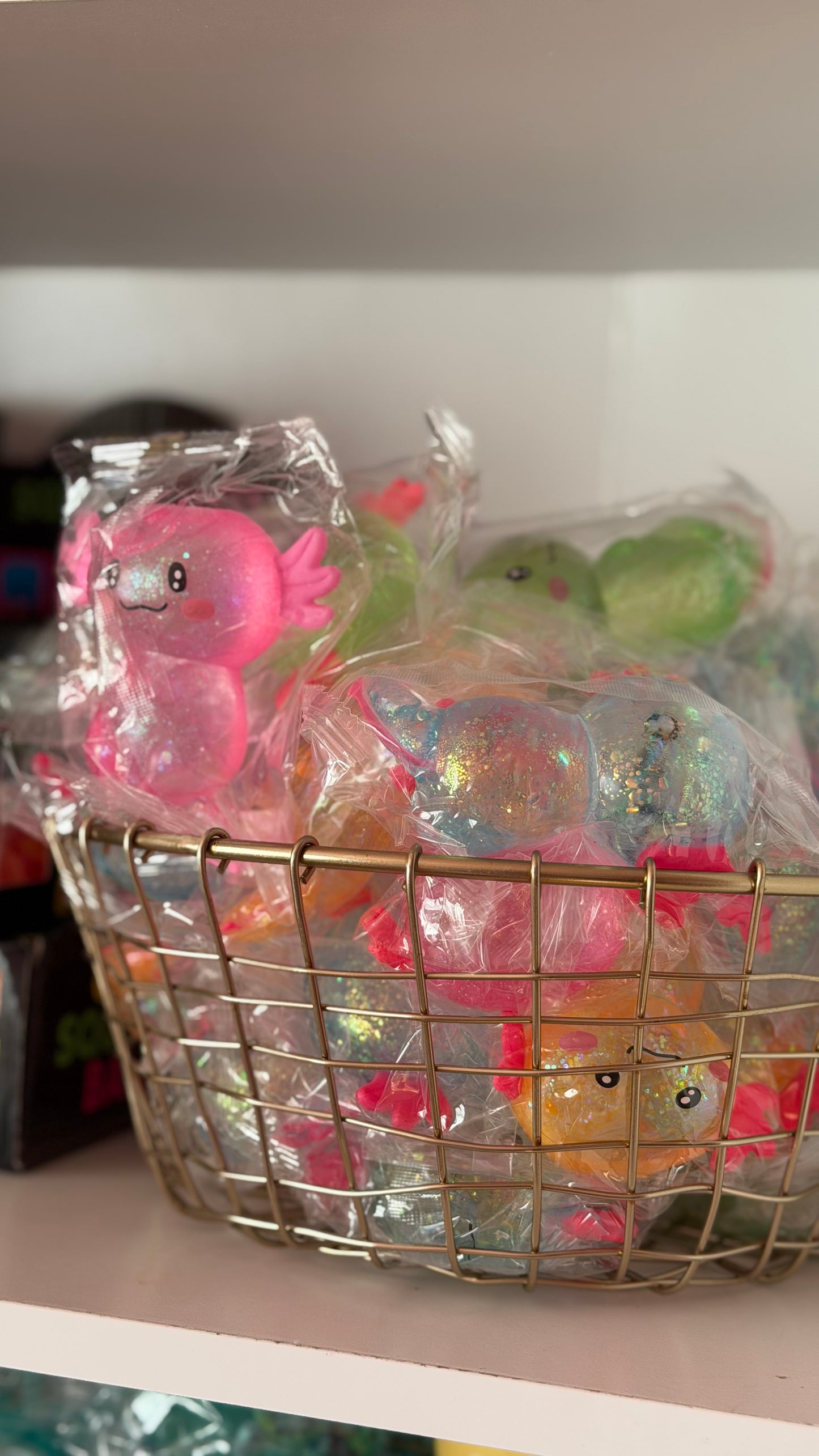 Sparkly Axolotl Squishies