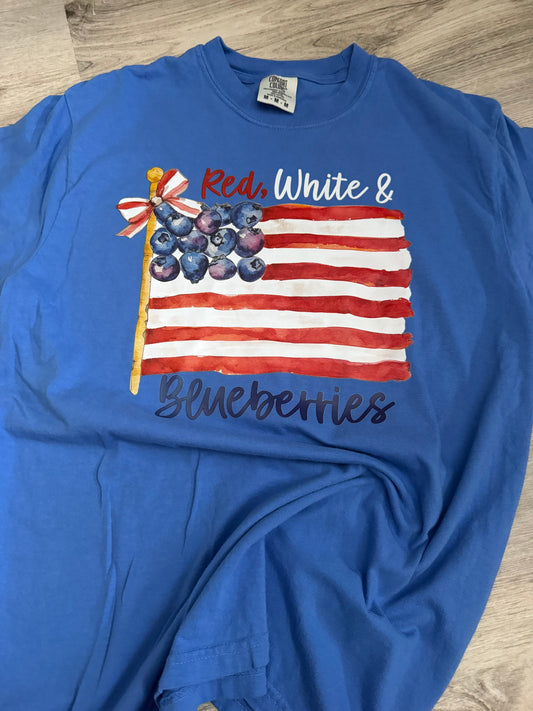 Red, White & Blueberries Comfort Colors Shirt