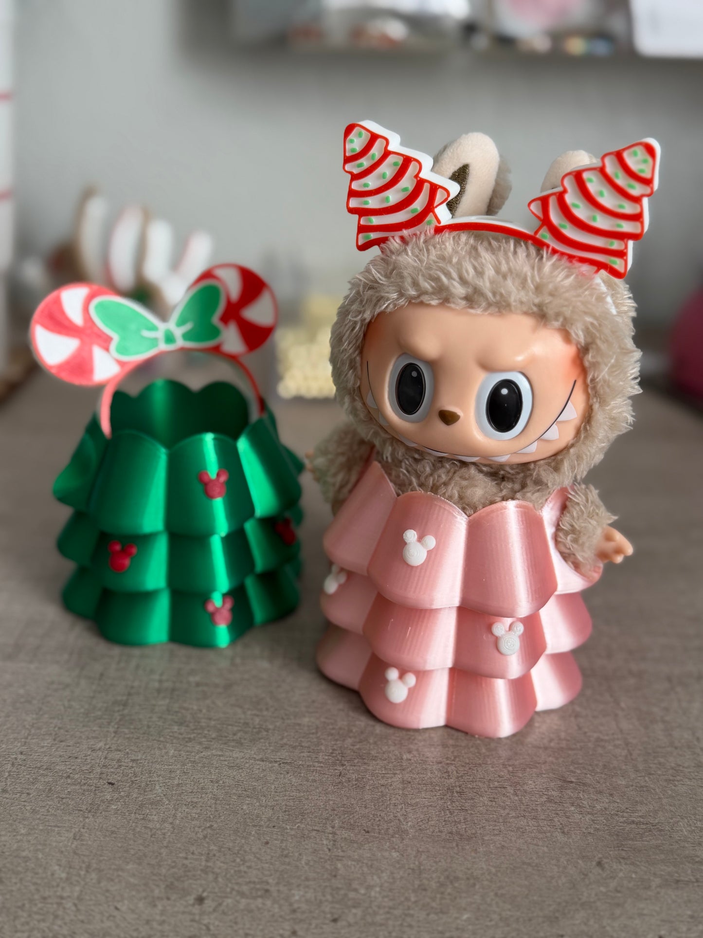 Labubu Christmas Tree Cake Ears