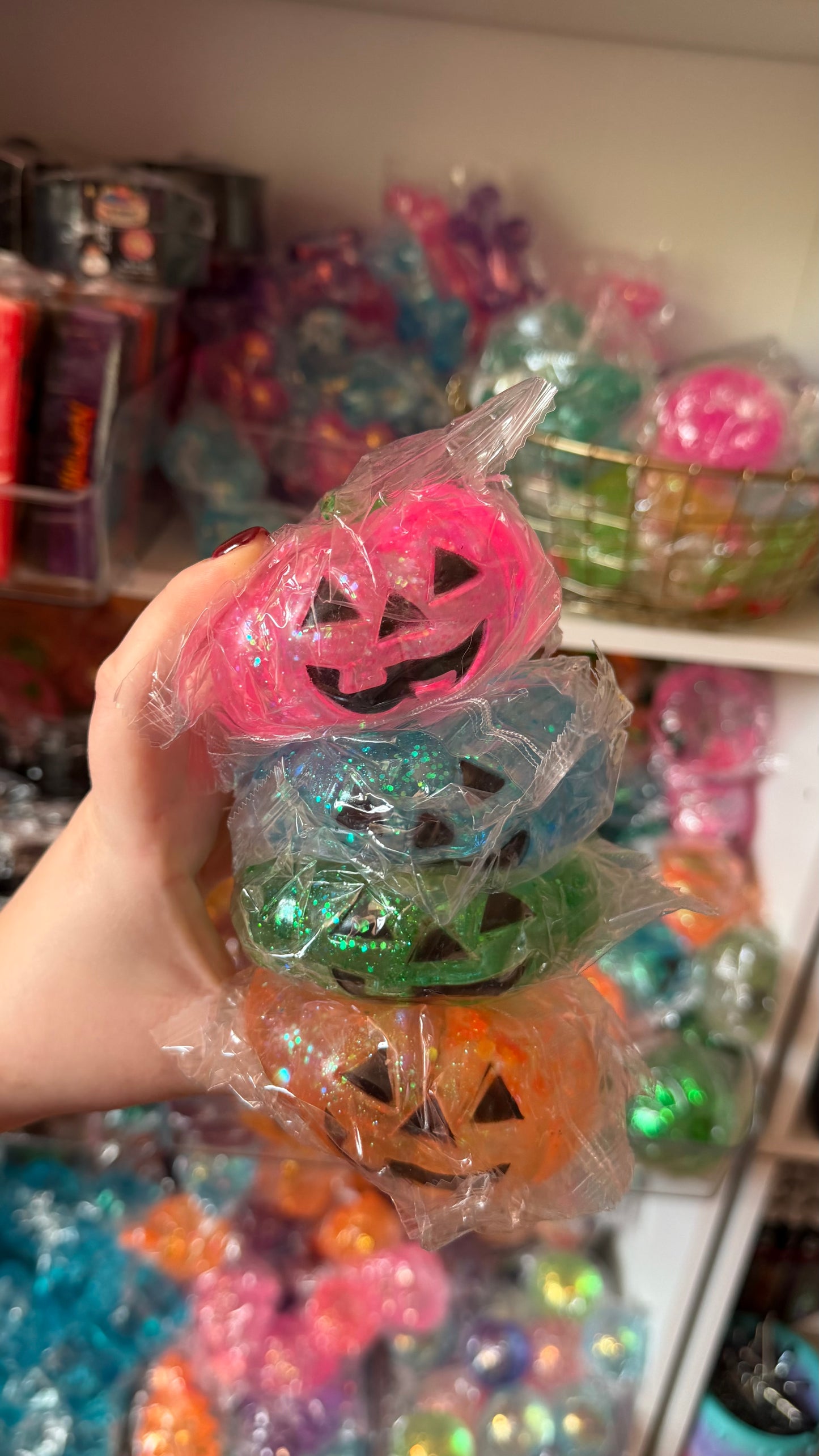 Glitter Pumpkin Squishy Toy
