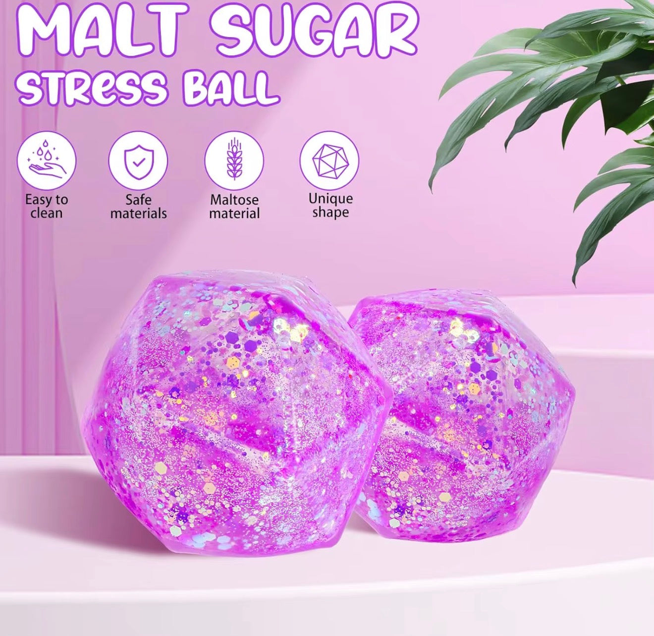 Geometric Glitter Squishy