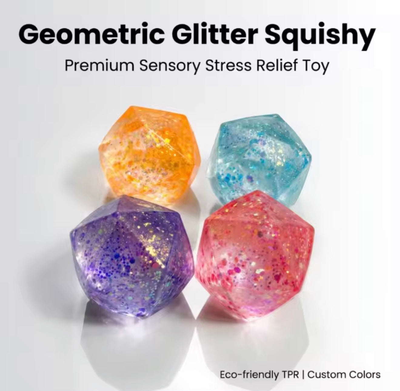 Geometric Glitter Squishy