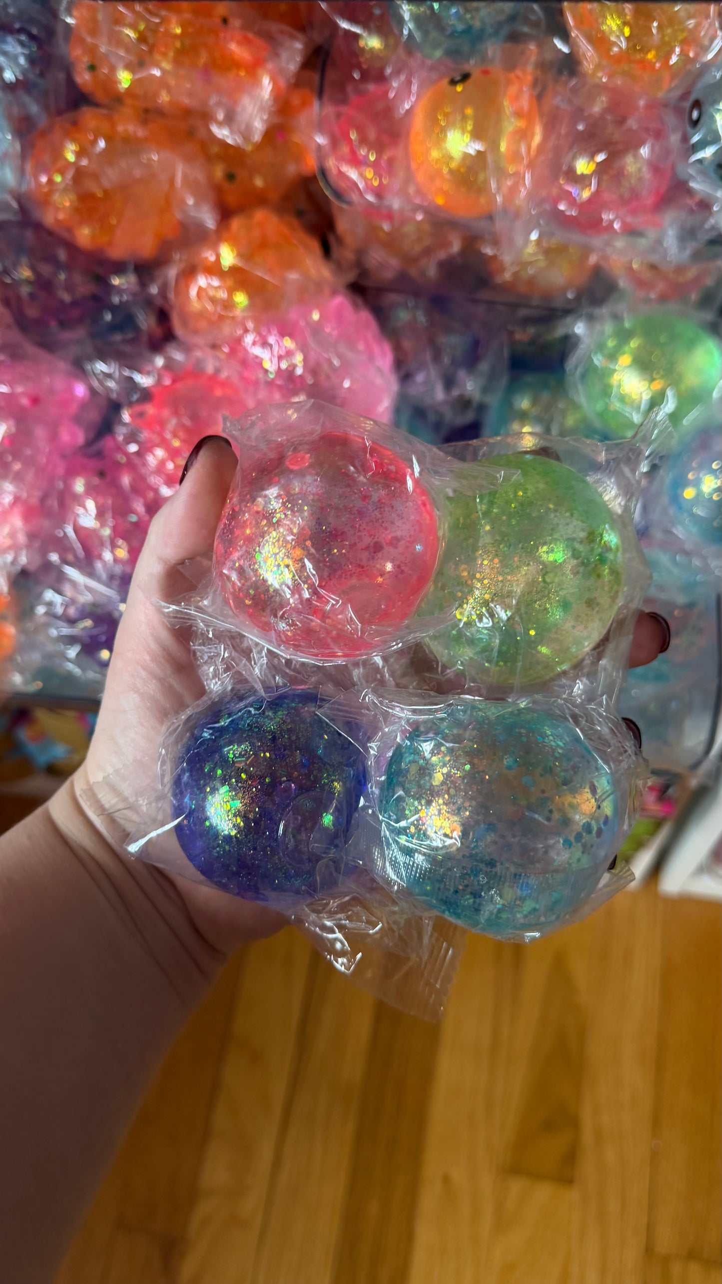 Glitter Ball Squish Toy