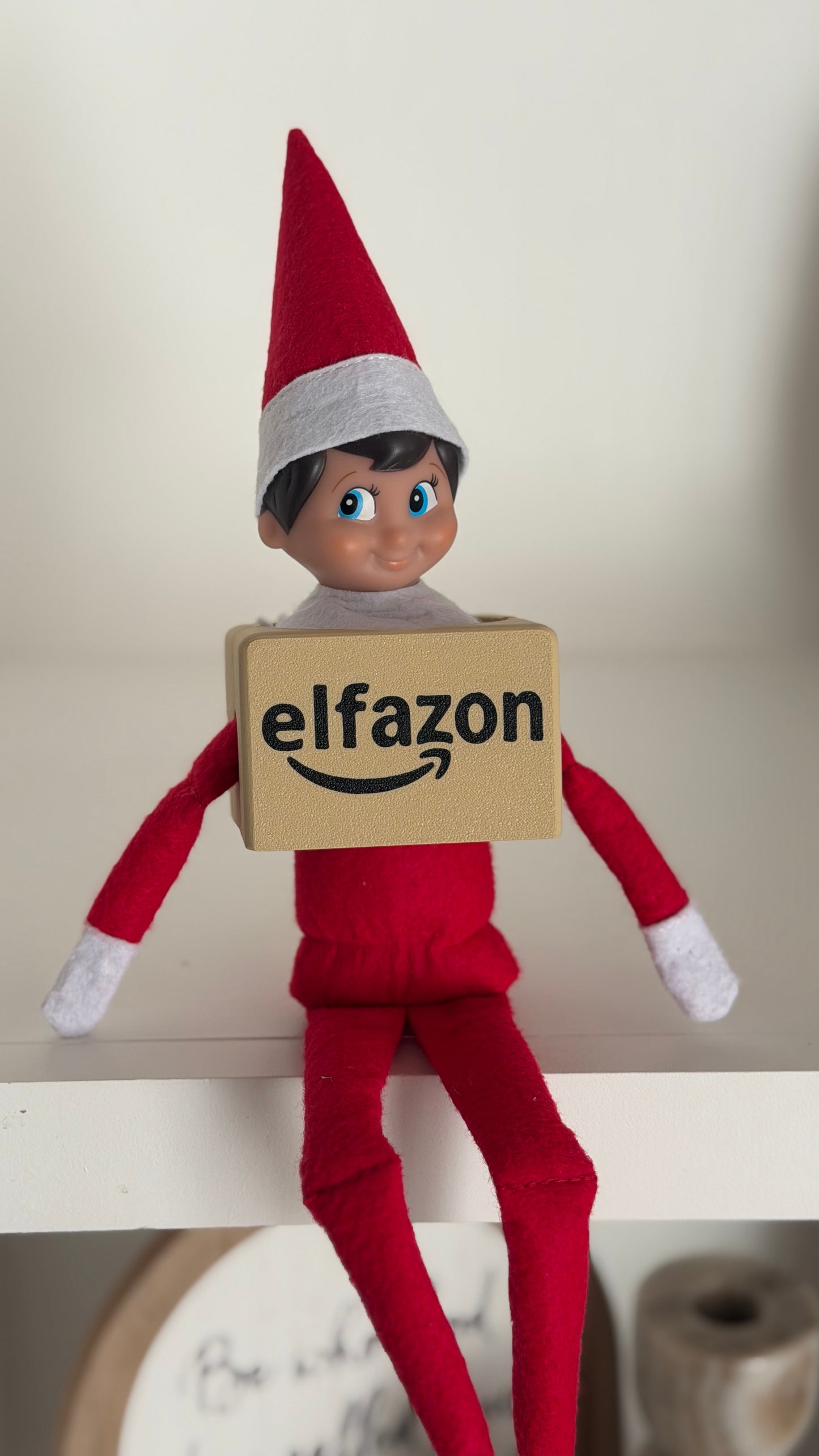 "Elfazon" Mini Delivery Box Costume for Elf on the Shelf