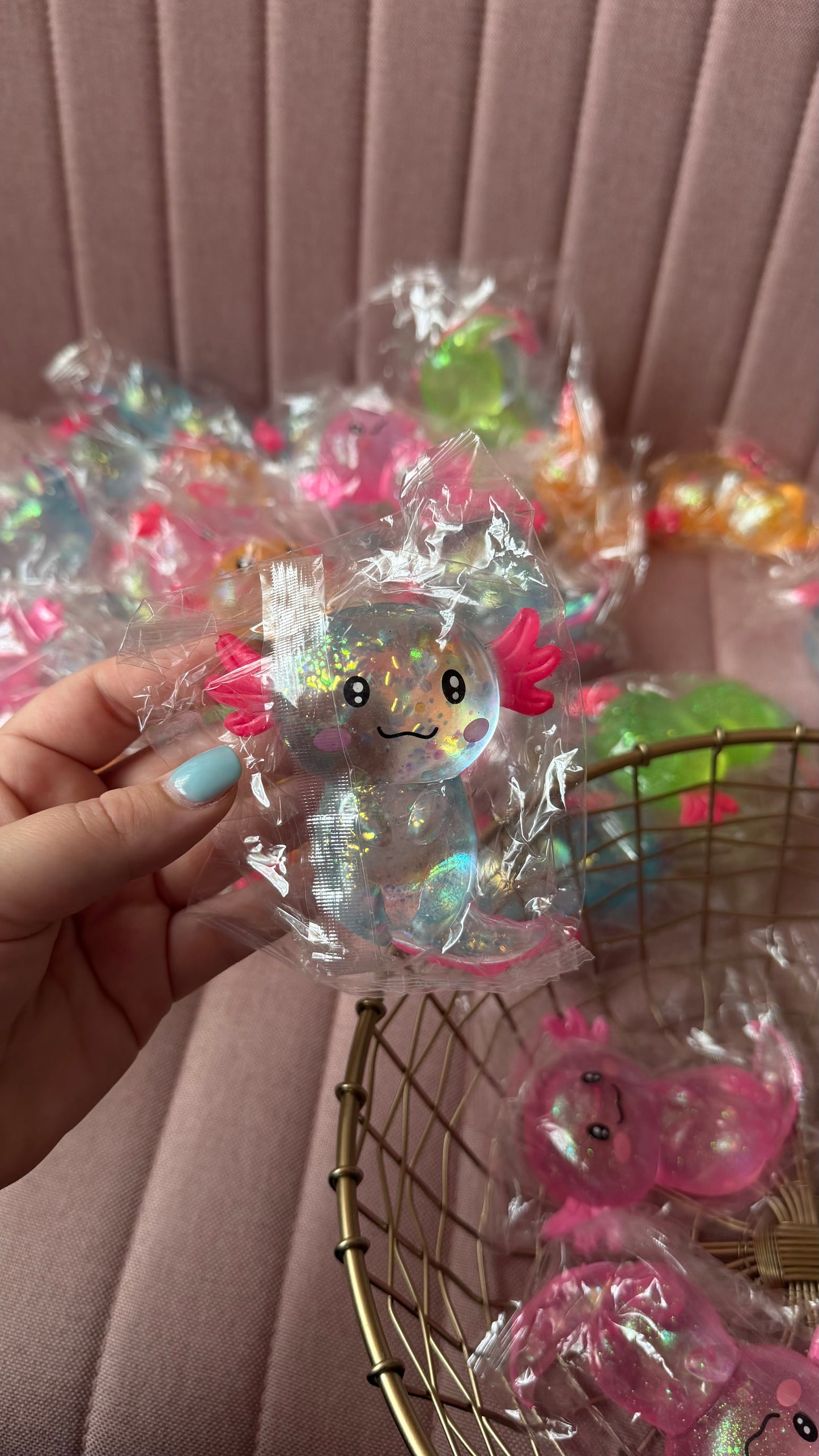 Sparkly Axolotl Squishies