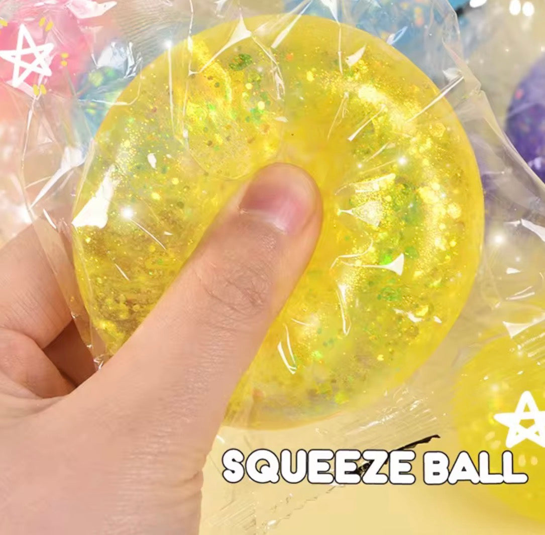 Glitter Ball Squish Toy
