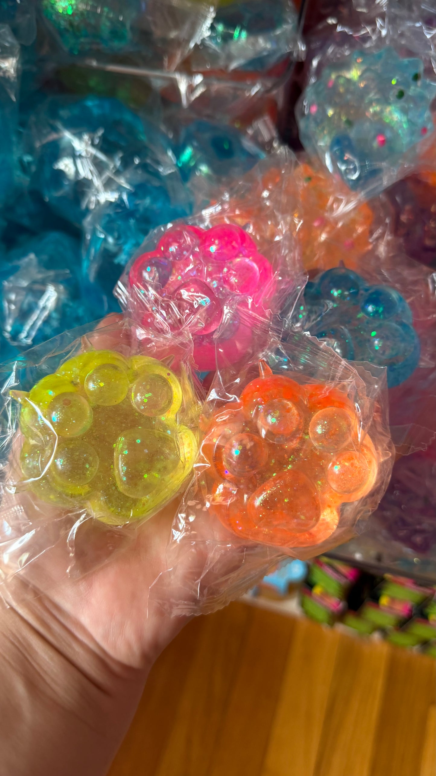 Glitter Paw Squishy Toy