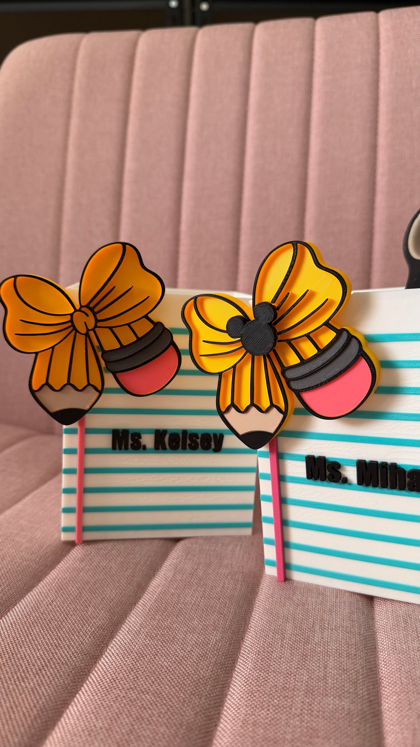 Personalized "Note Paper" Teacher Desk Organizers