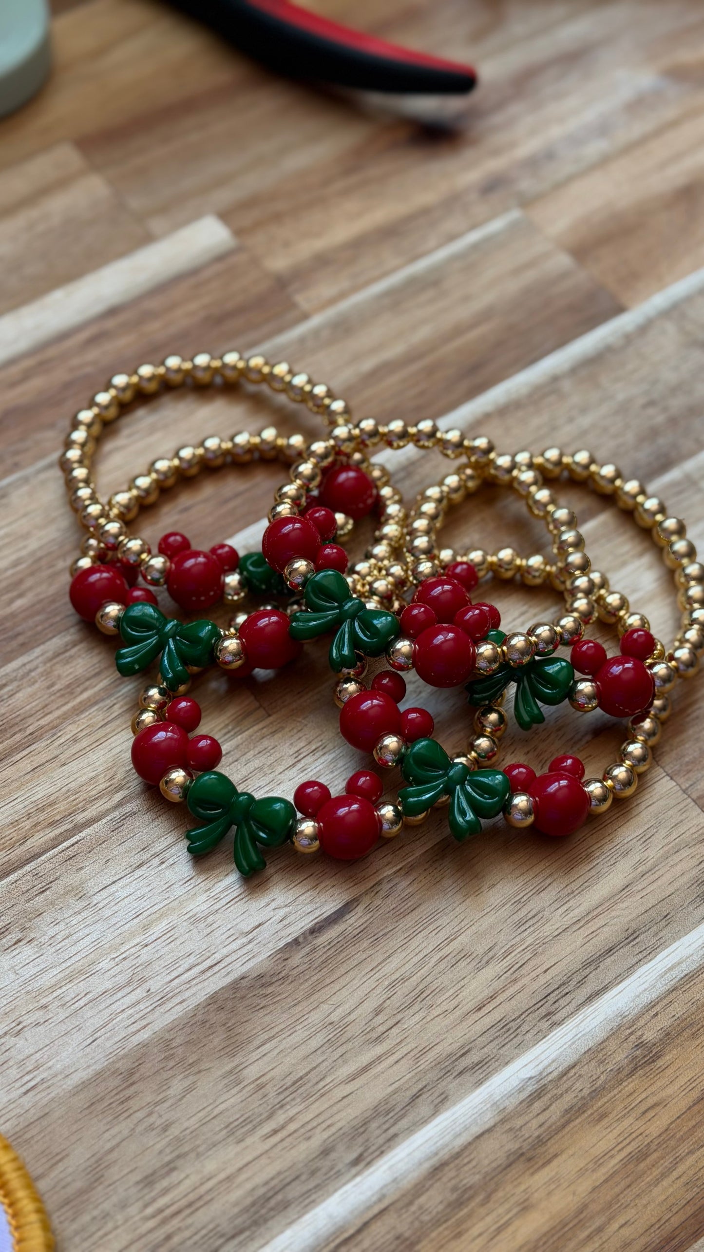 Christmas Bow + Mickeys Bracelet