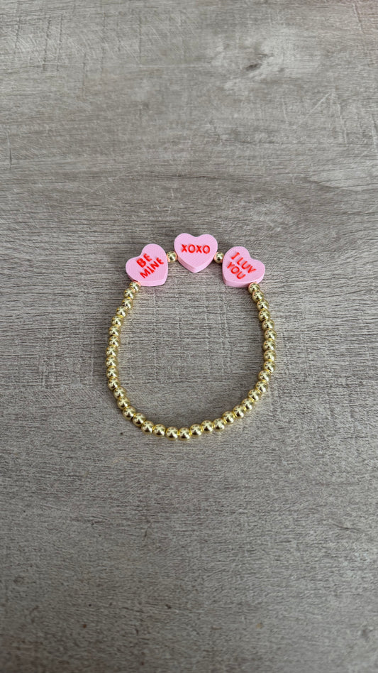 Conversation Heart Trio Bracelet