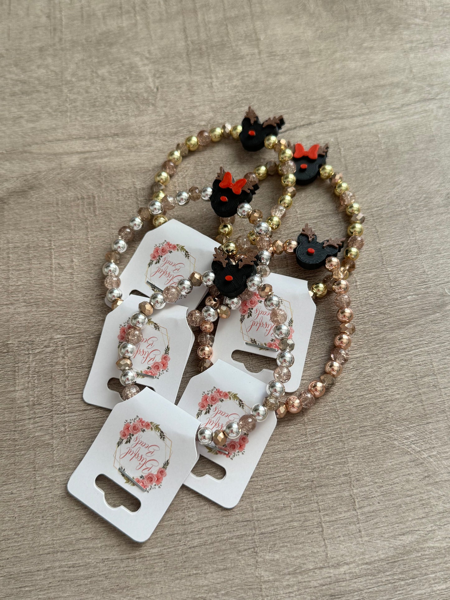 Mickey/Minnie Reindeer Bracelet