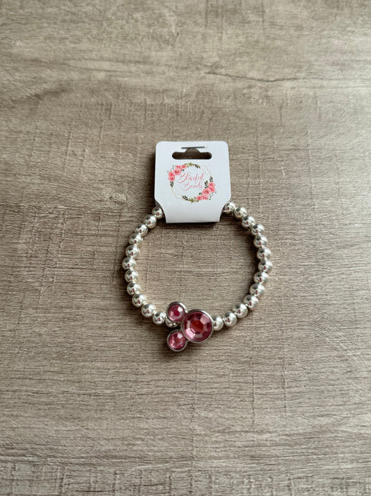 Pink Diamond Mickey Bracelet