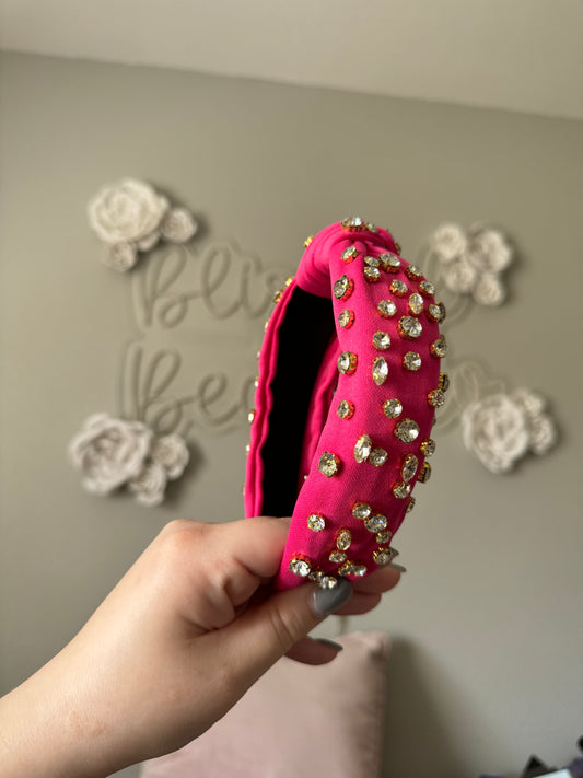 Hot Pink Jewel Headband