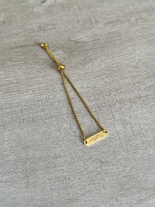 Donald Duck Signature Engraved Bracelet