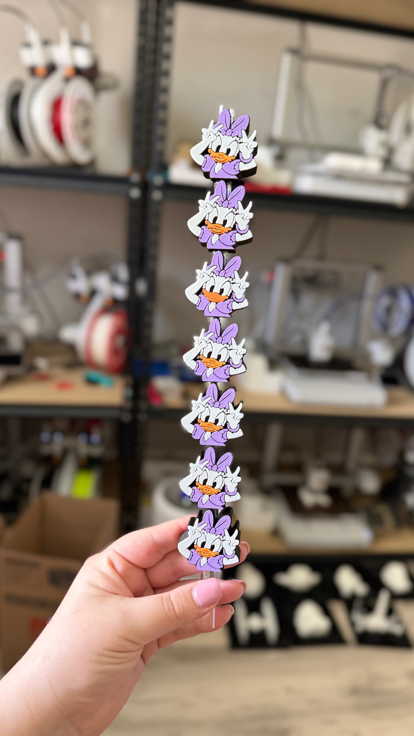 Sassy Duck Peace Sign Straw Topper