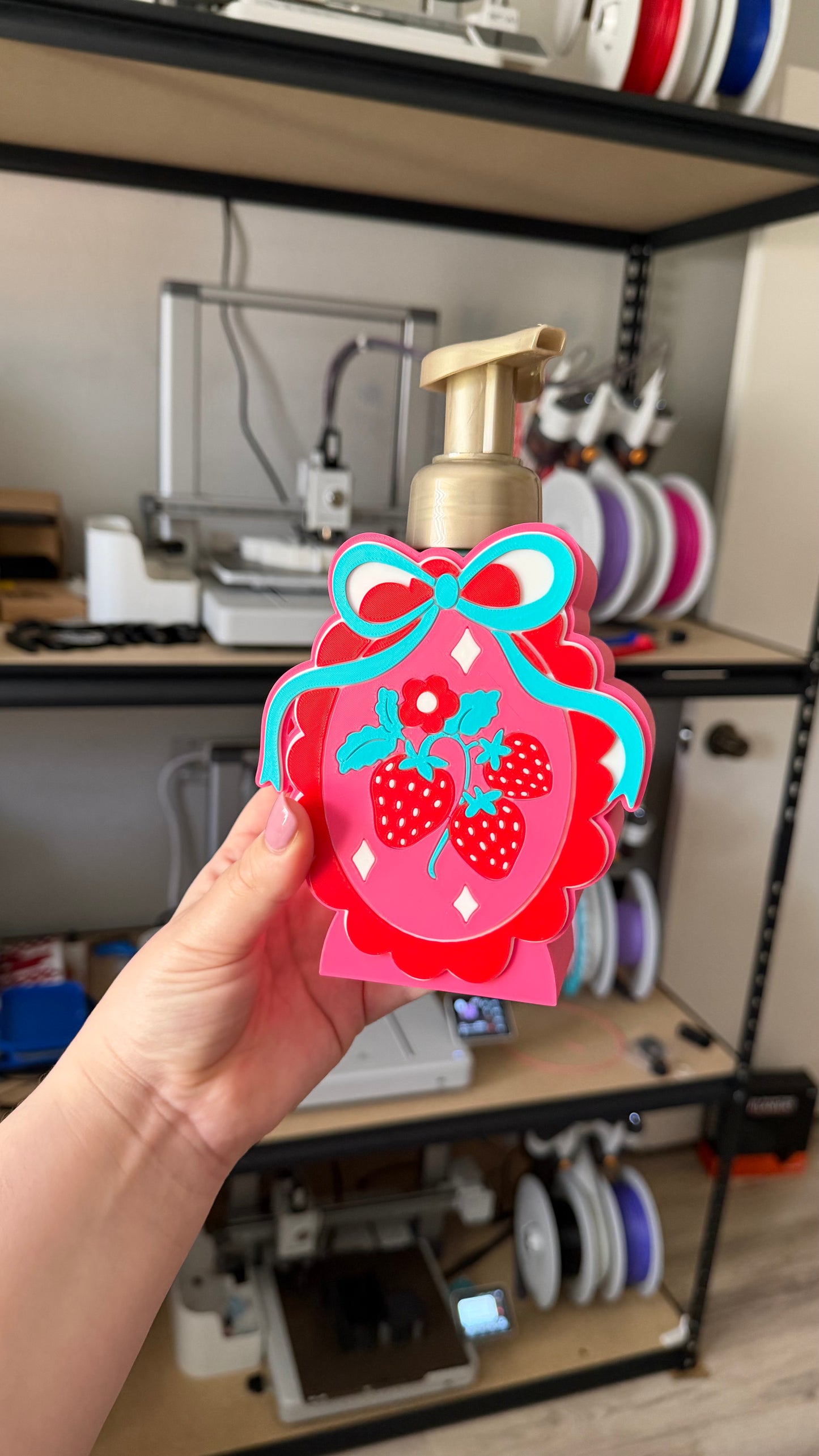 Strawberry Bow Soap Holder