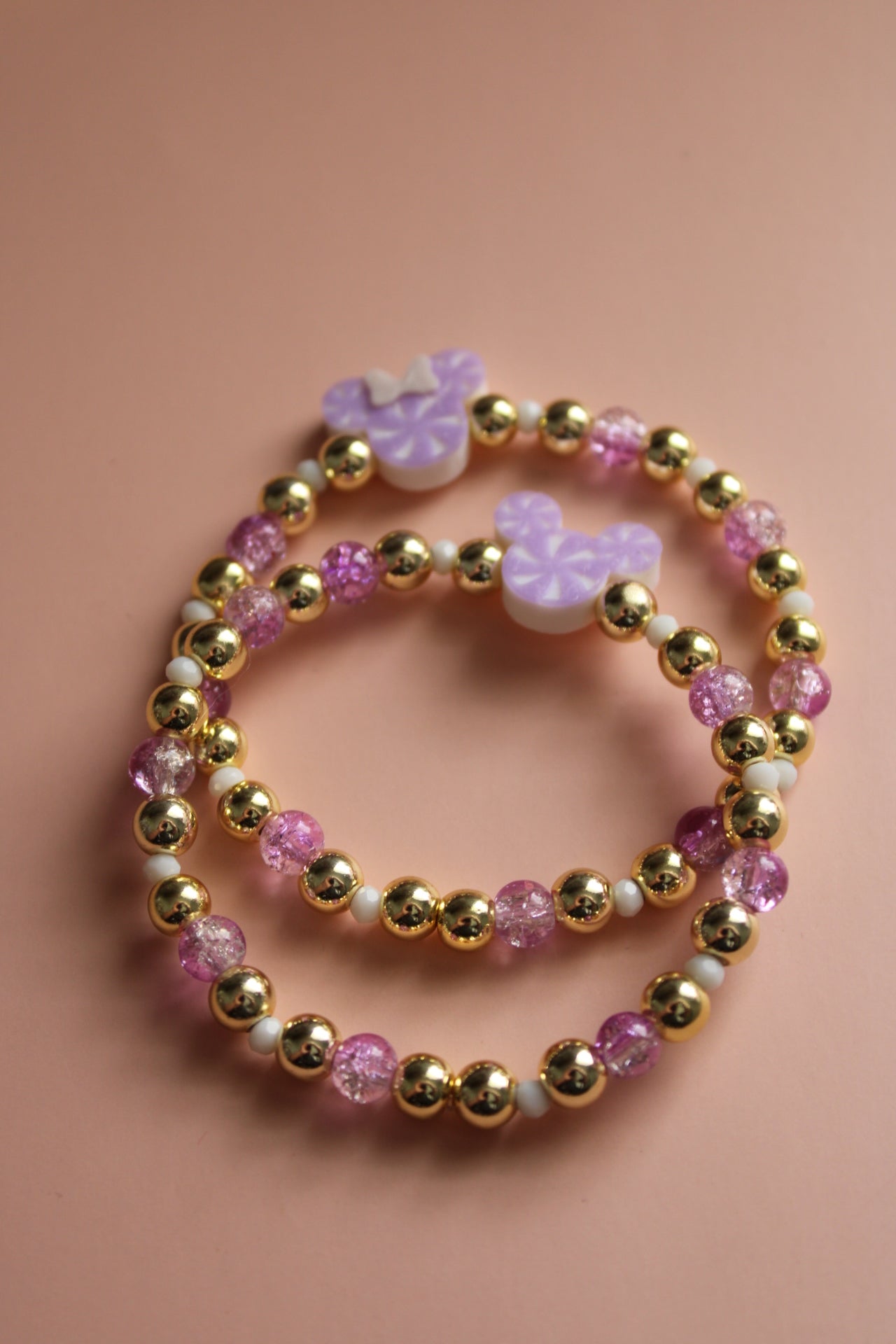 Mickey/Minnie Purple Peppermint Bracelet