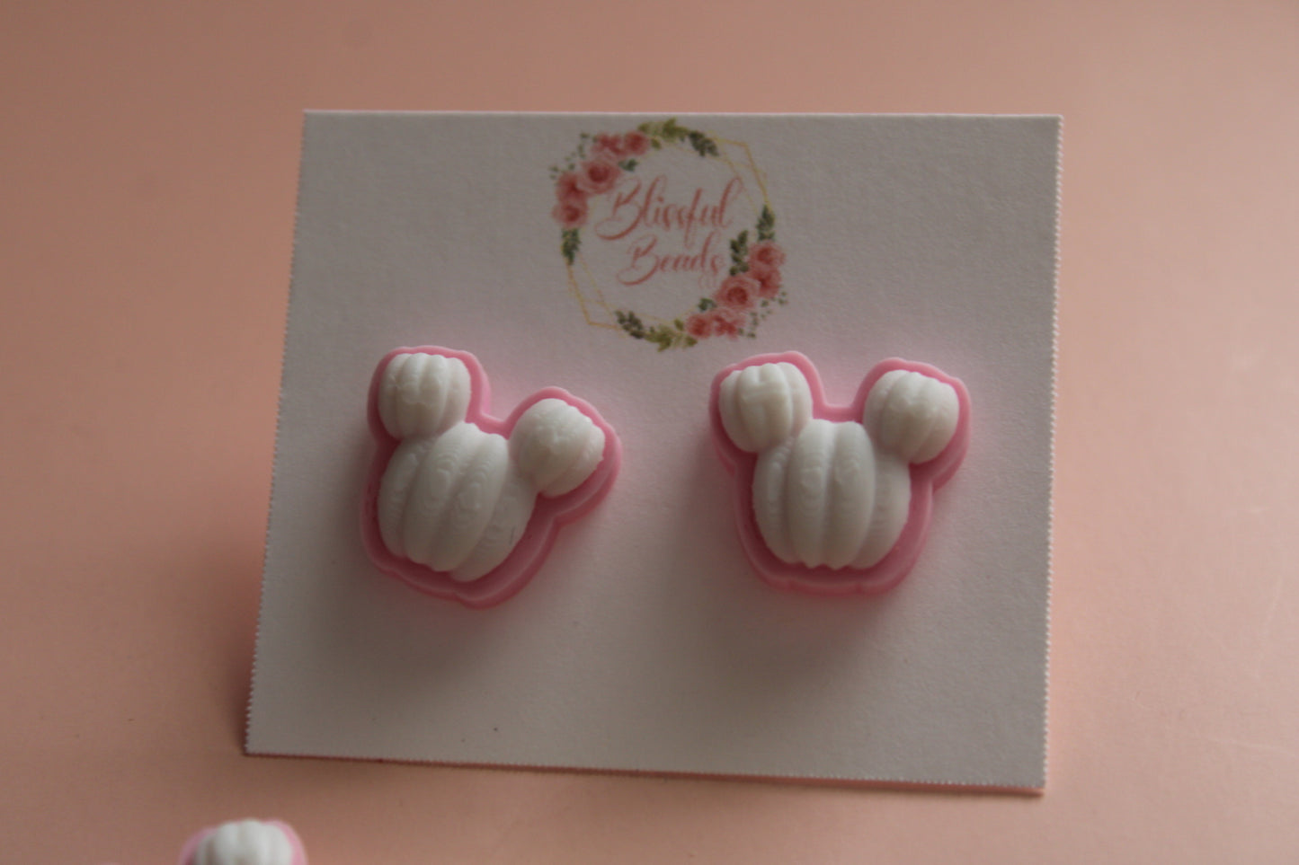 Pink Mickey Pumpkin Bracelet + Earring Duo