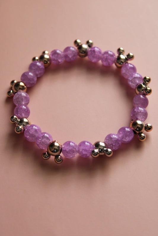 Purple + Rose Gold Mickey Bracelet