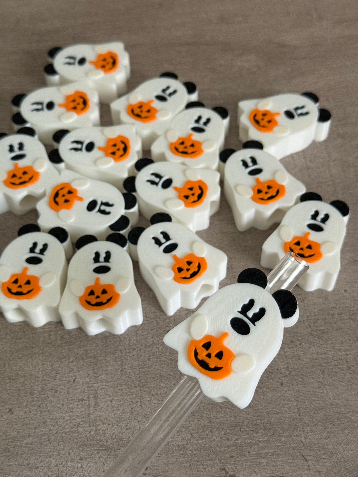 Trick or Treat Ghost Mickey Straw Topper