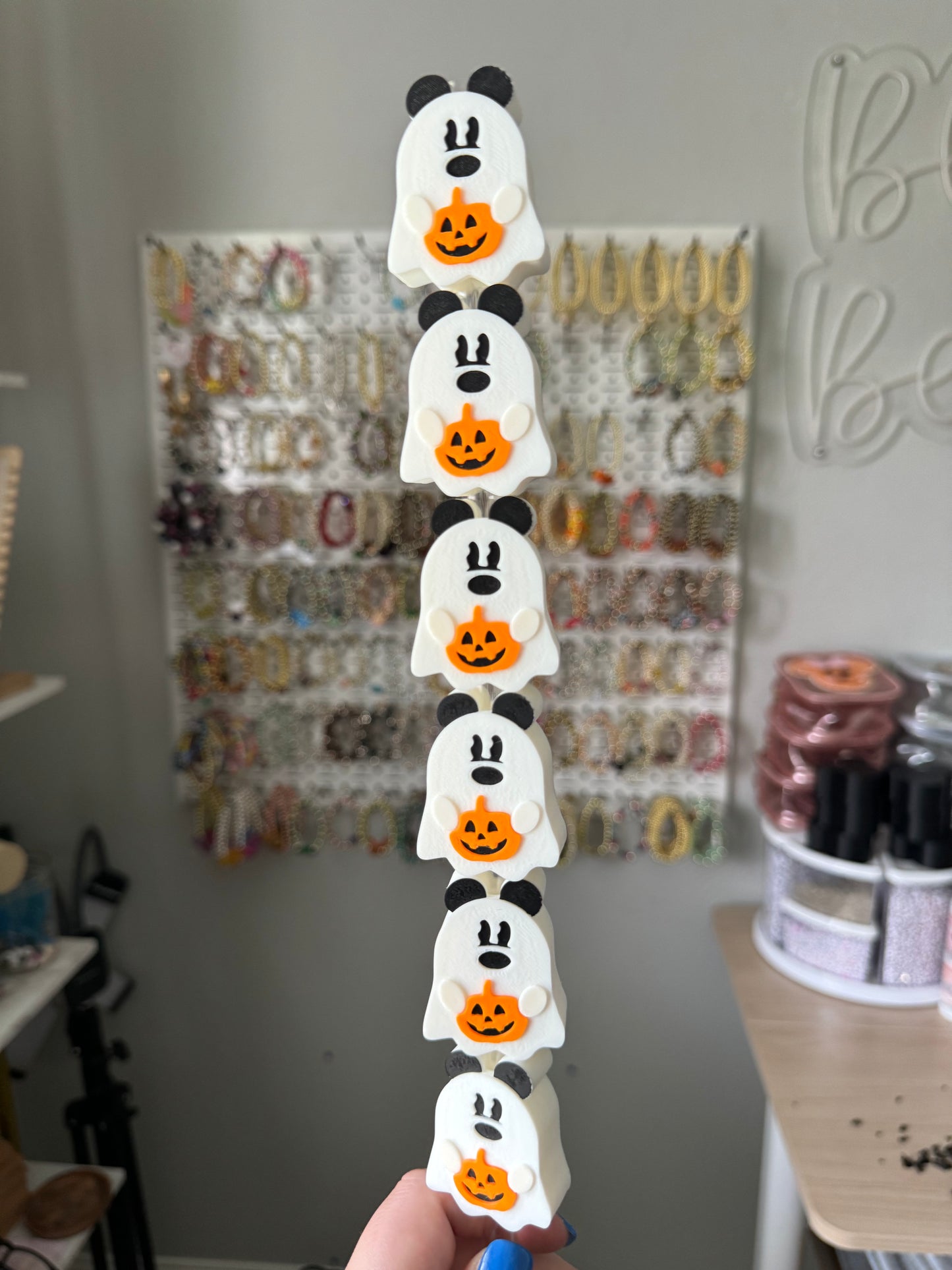 Trick or Treat Ghost Mickey Straw Topper