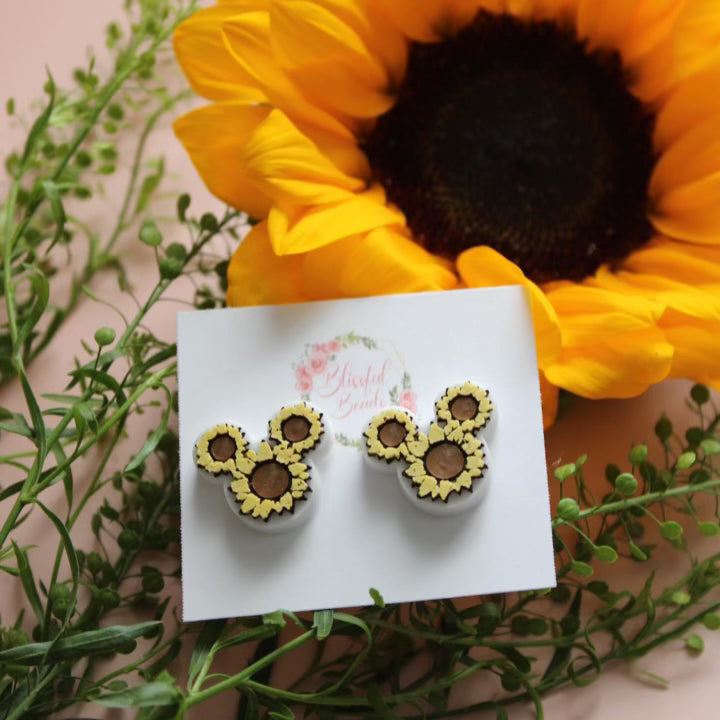 Mickey Sunflower Studs