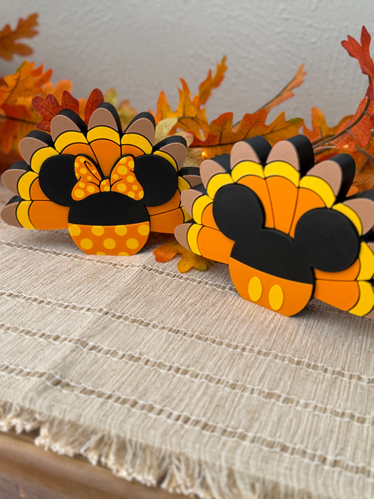 Mickey & Minnie Turkey Fall Decor