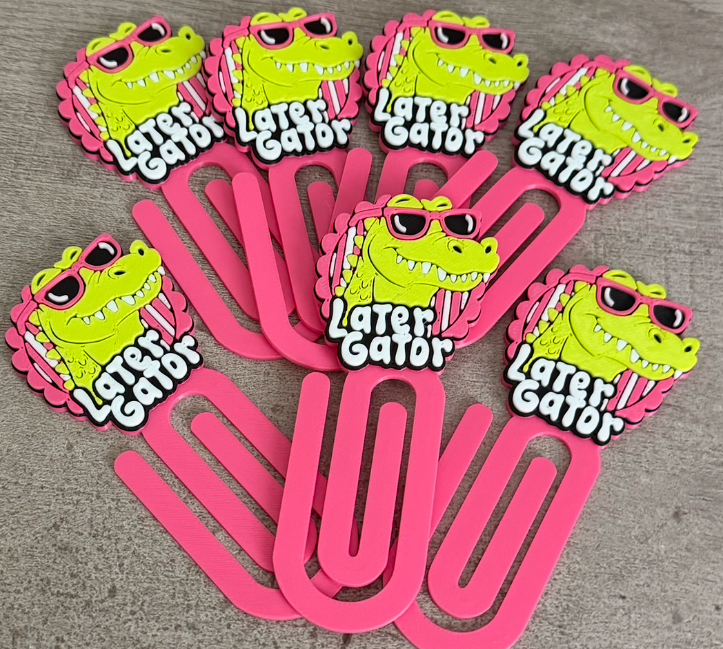 "Later Gator" Oversized Paperclip & Bookmark