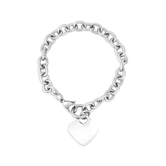 Engravable Blank Heart Bracelet