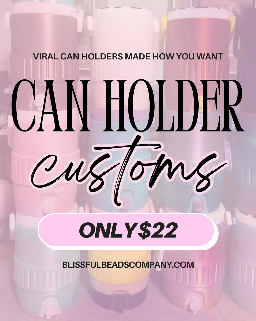 Custom Mini Cooler Can Holder
