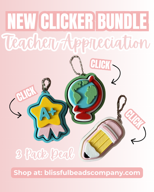 Teacher Appreciation Fidget Clicker 3-Pack Bundle